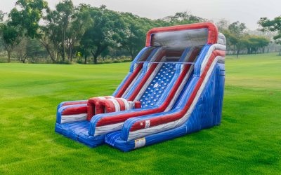 24ft Tall Double Lane Rockwall Slide Rental